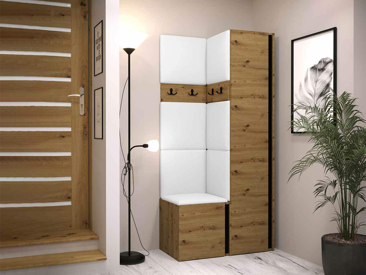 Gangmeubelset Hartford 348 (Artisan eiken + Zwart)