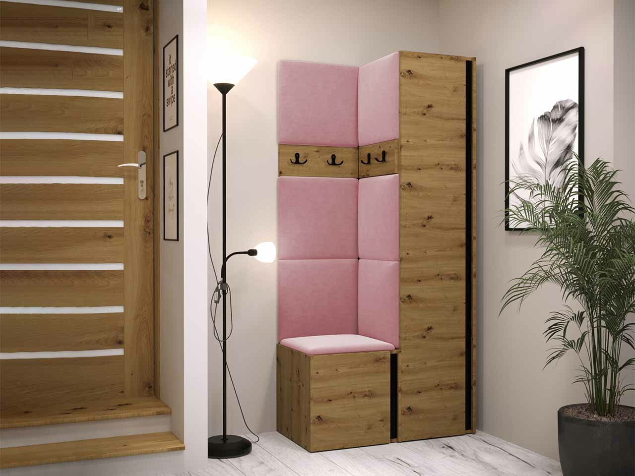 Gangmeubelset Hartford 348 (Artisan eiken + Zwart)