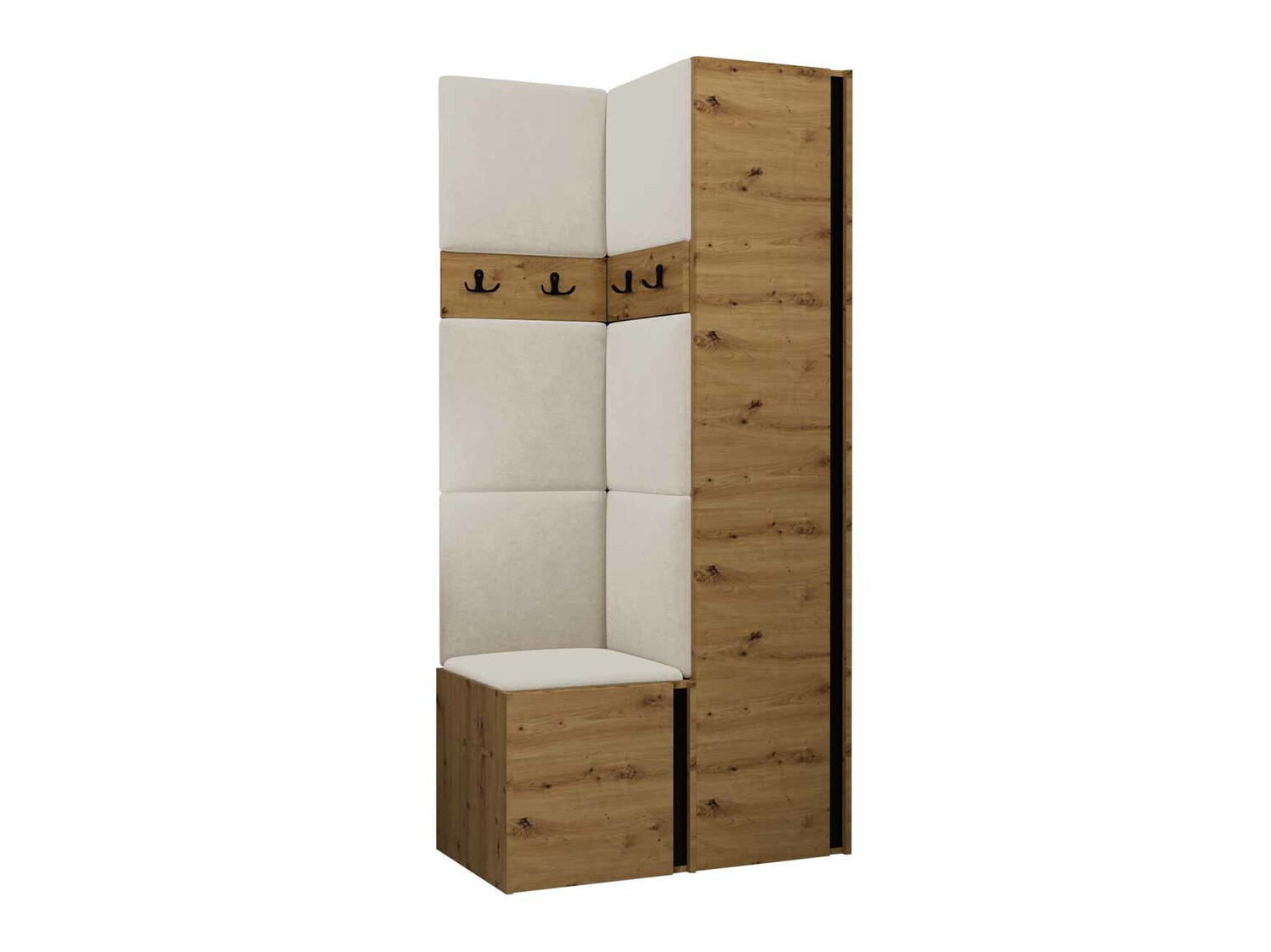 Gangmeubelset Hartford 348 (Artisan eiken + Zwart)