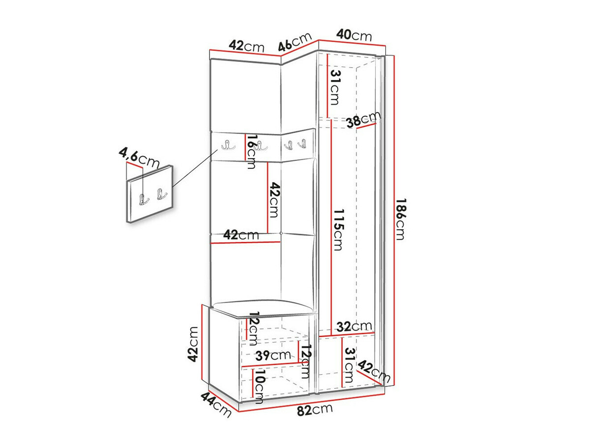 Gangmeubelset Hartford 348 (Wit)