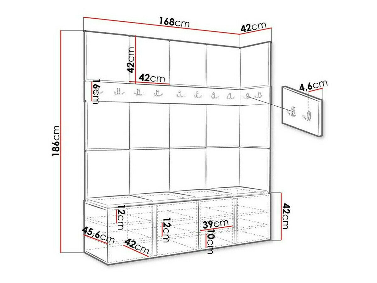 Gangmeubelset Hartford 265 (Wit)