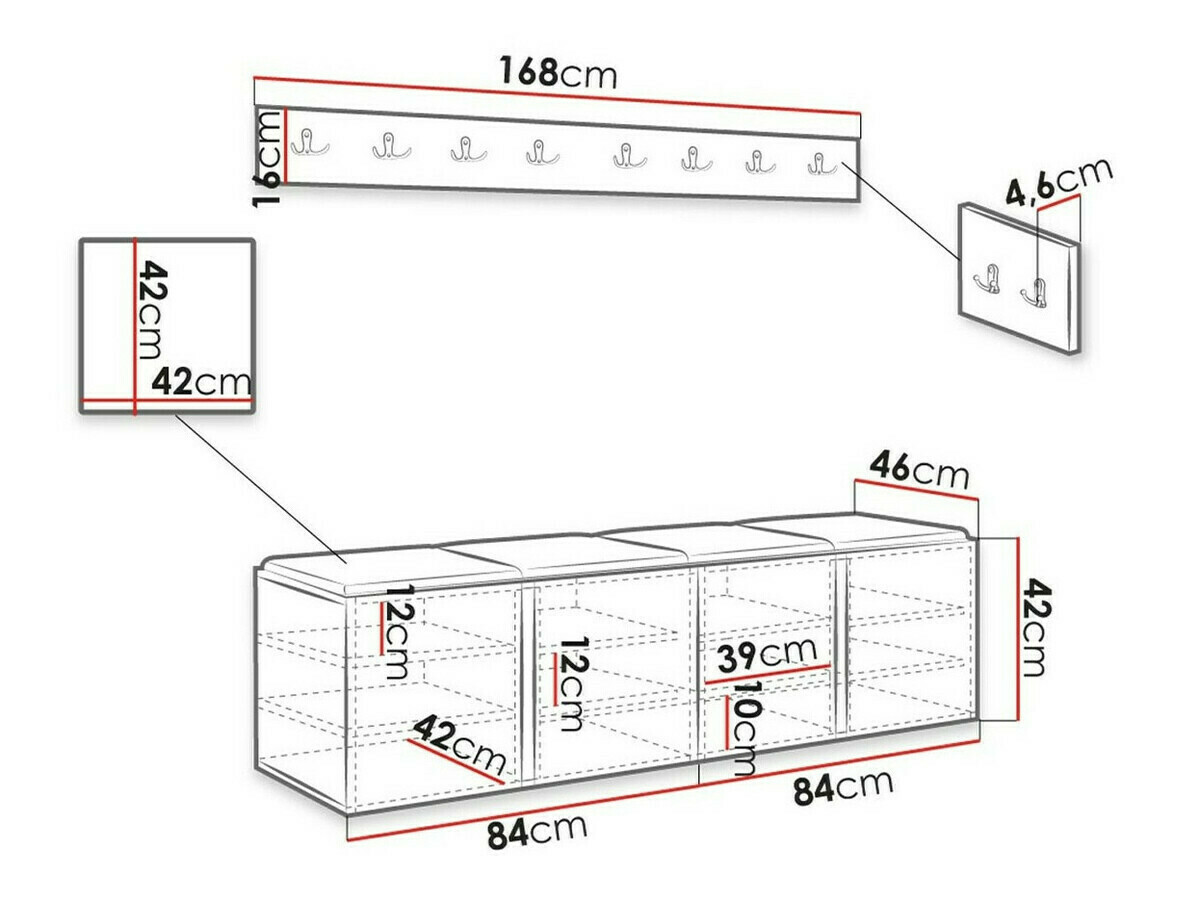 Gangmeubelset Hartford 276 (Grafiet)