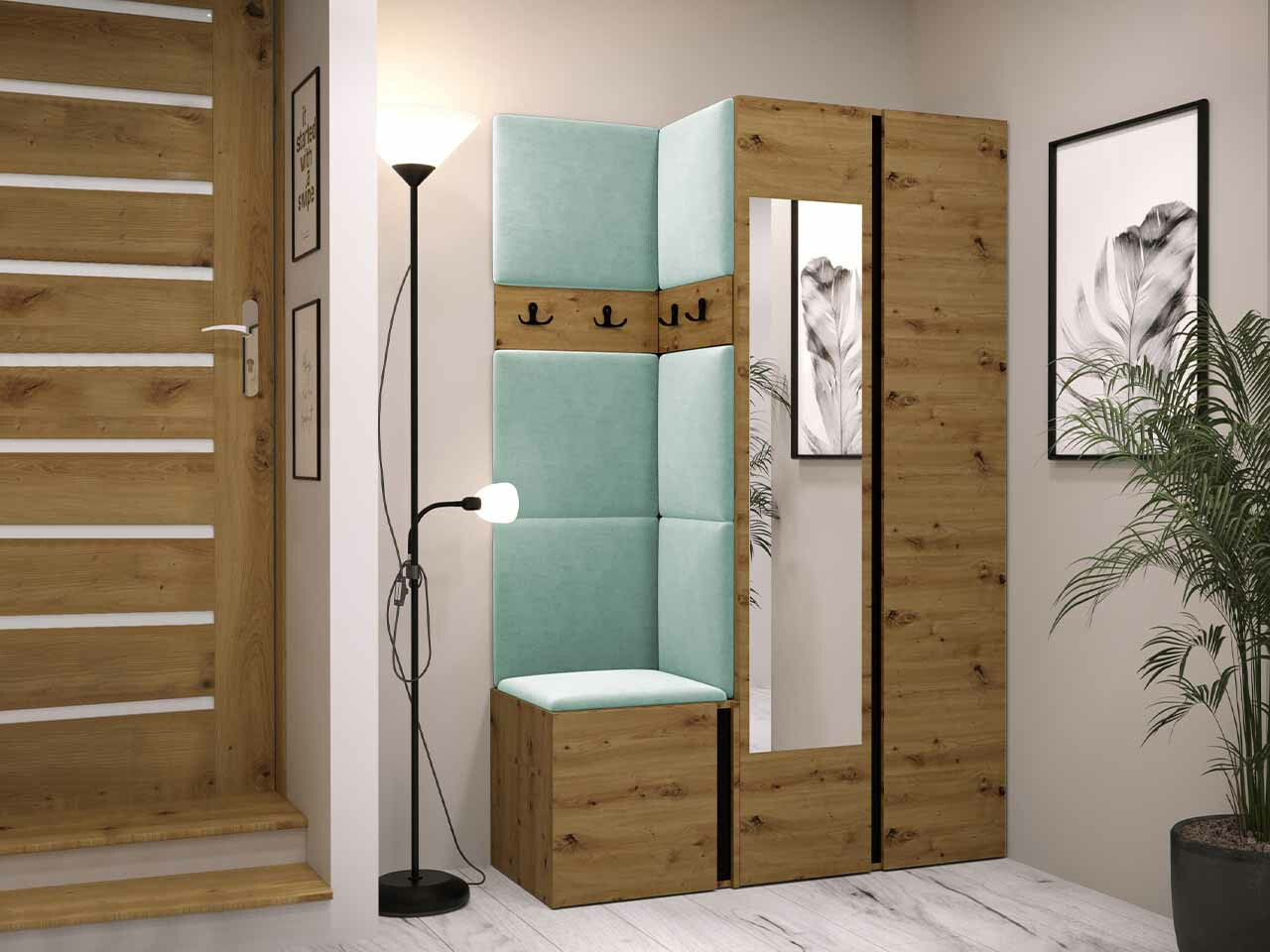 Gangmeubelset Hartford 350 (Artisan eiken + Zwart)