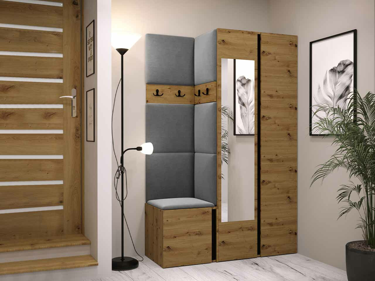 Gangmeubelset Hartford 350 (Artisan eiken + Zwart)