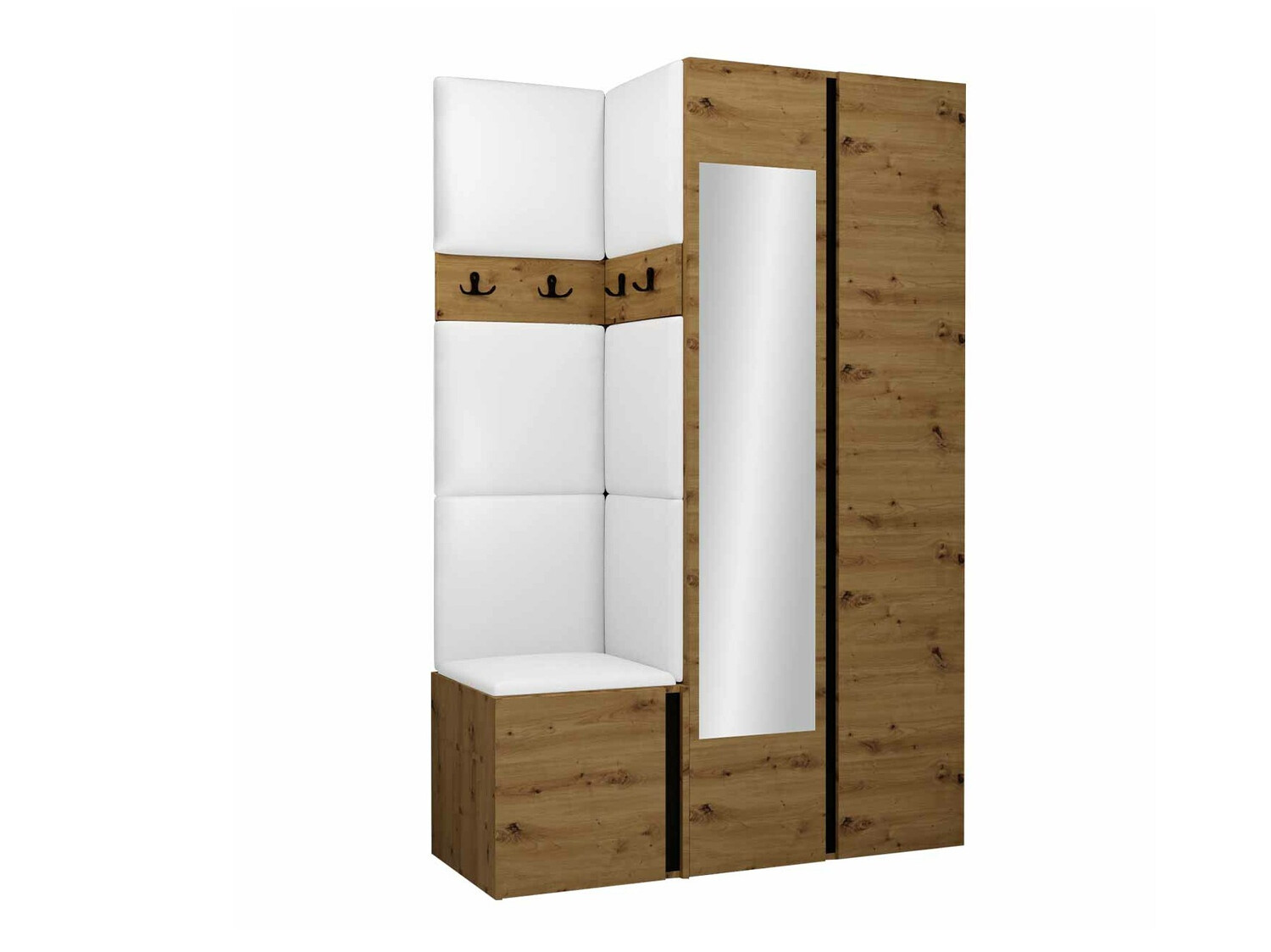 Gangmeubelset Hartford 350 (Artisan eiken + Zwart)