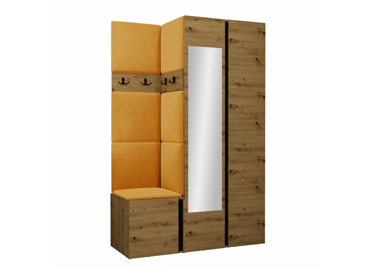 Gangmeubelset Hartford 350 (Artisan eiken + Zwart)