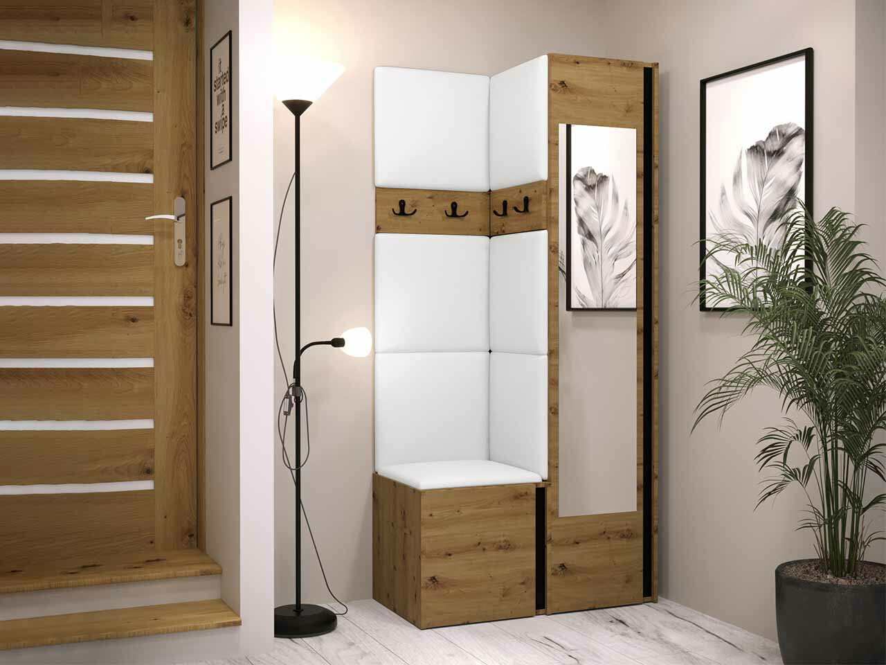 Gangmeubelset Hartford 354 (Artisan eiken + Zwart)