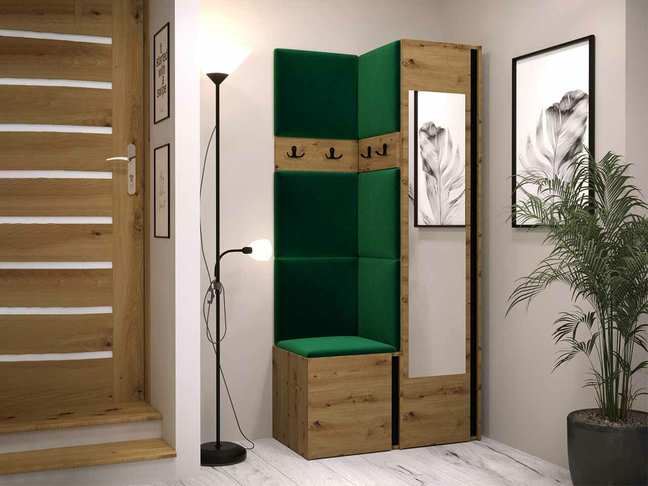 Gangmeubelset Hartford 354 (Artisan eiken + Zwart)