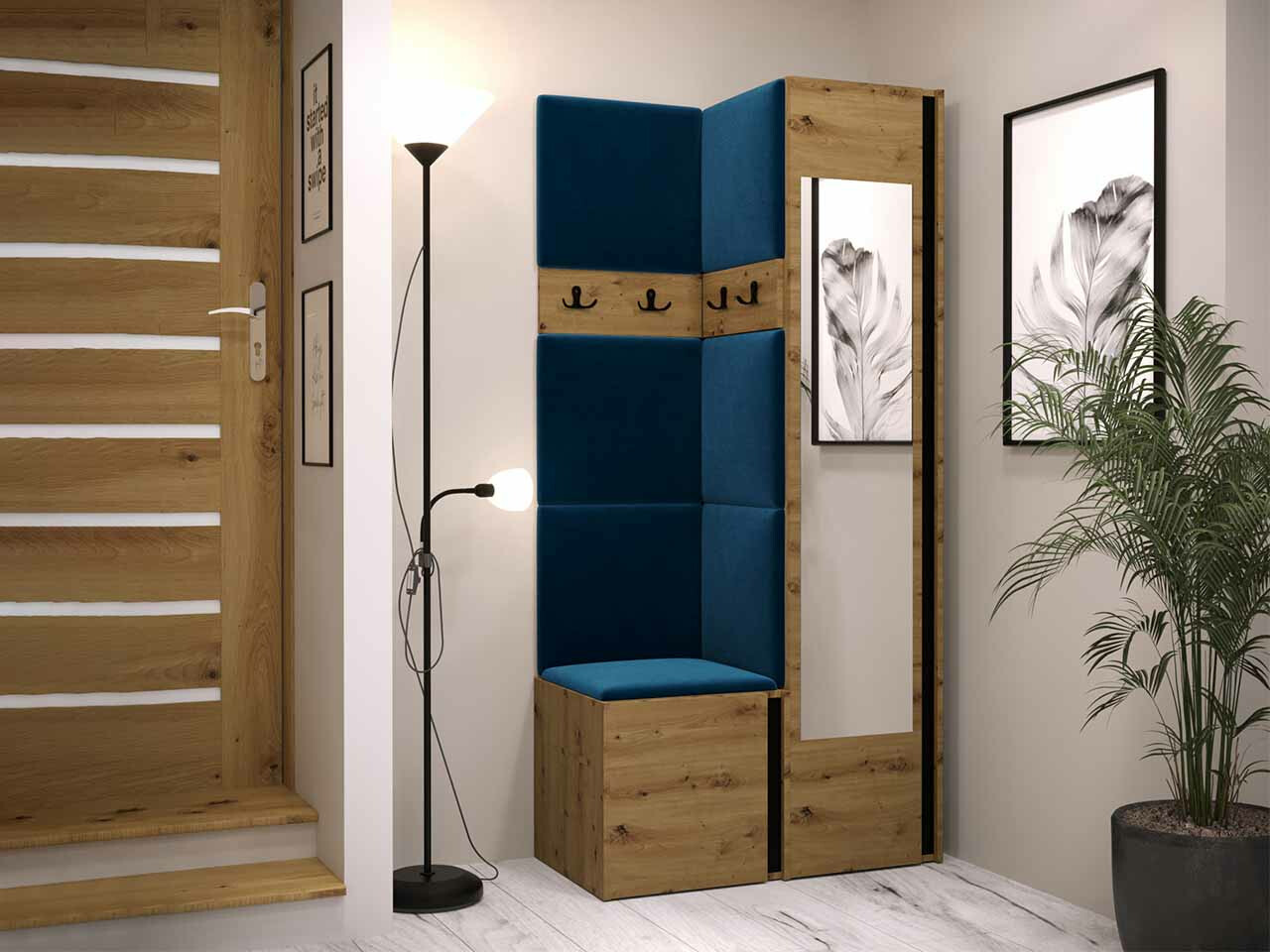 Gangmeubelset Hartford 354 (Artisan eiken + Zwart)