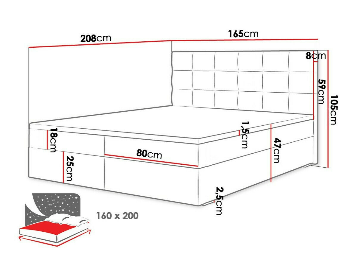 Boxspring Memphis 115 (Itaka 11)