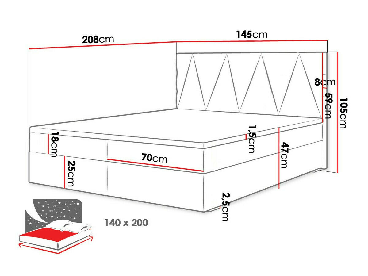 Boxspring Memphis 116 (Itaka 10)