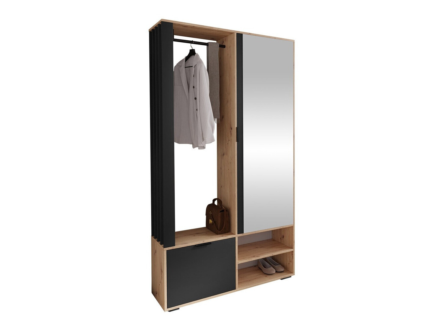 Gangmeubelset Stanton 145 (Artisan eiken + Zwart)