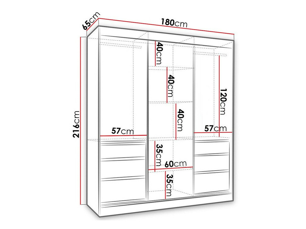 Kledingkast Toledo 120 (Wit)