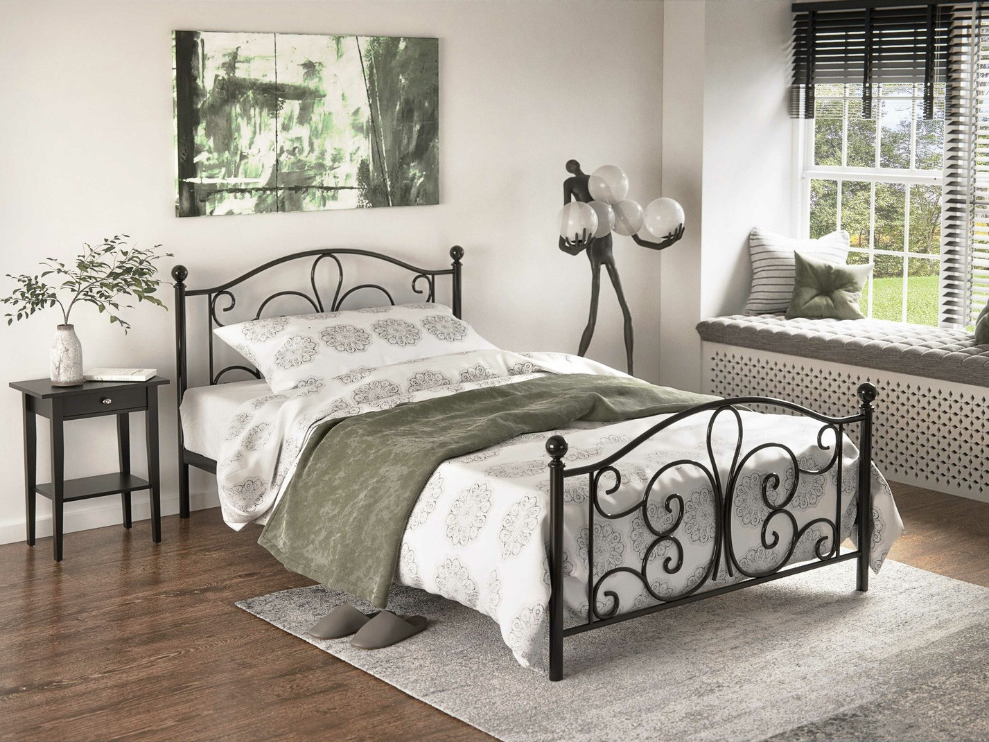 Bed Houston 1355 (Zwart)
