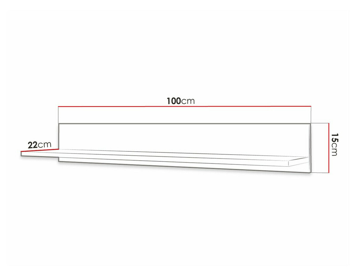 Wandplank Elblaru 129 (Wit)