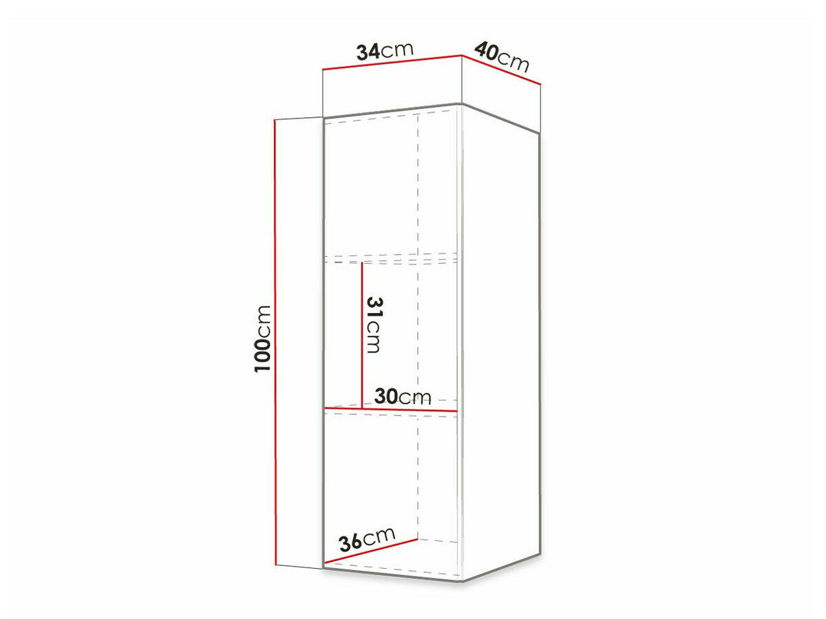 Wandkast Elblaru 104 (Wit)