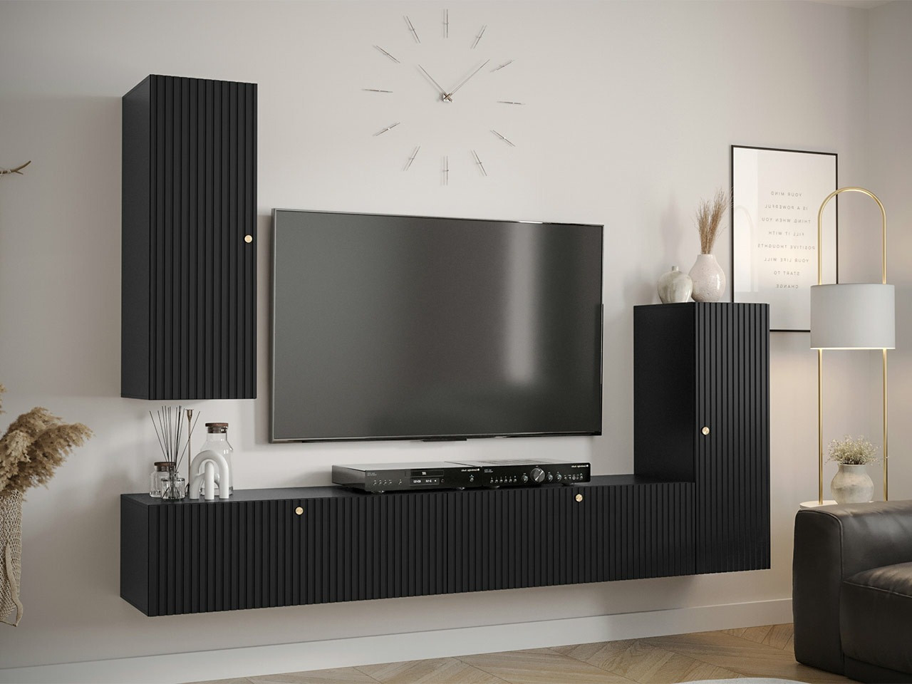 Woonkamerset Elblaru 107 (Zwart)