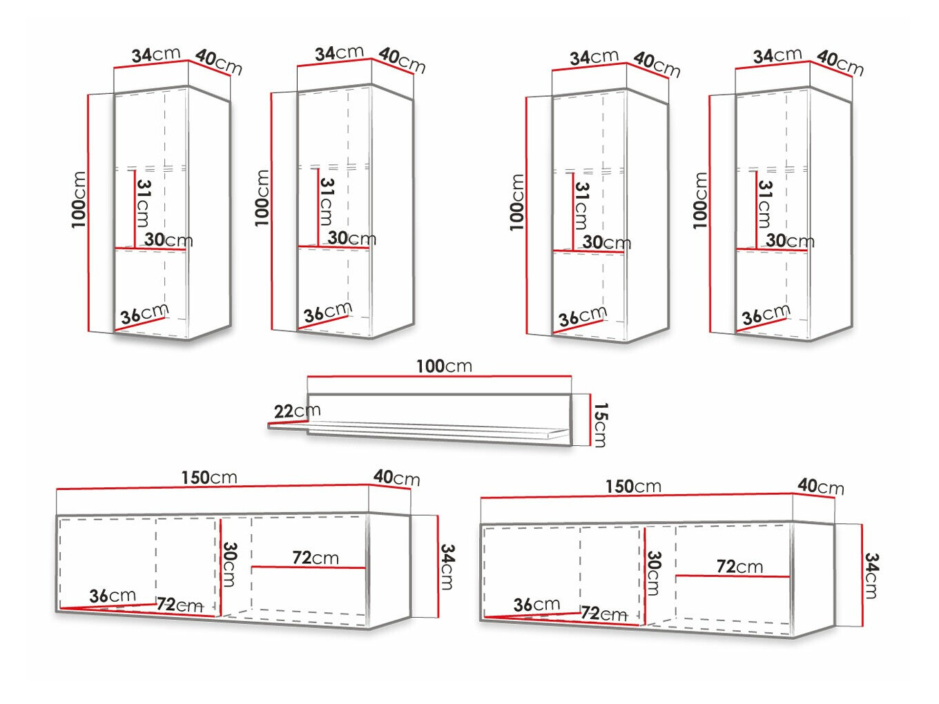 Woonkamerset Ferfere 113 (Zwart)