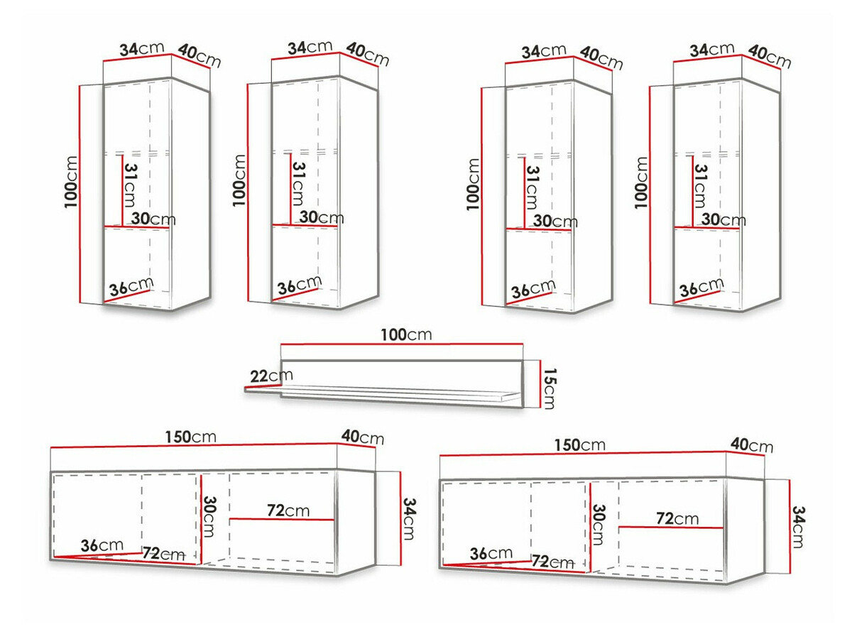 Woonkamerset Elblaru 110 (Wit)