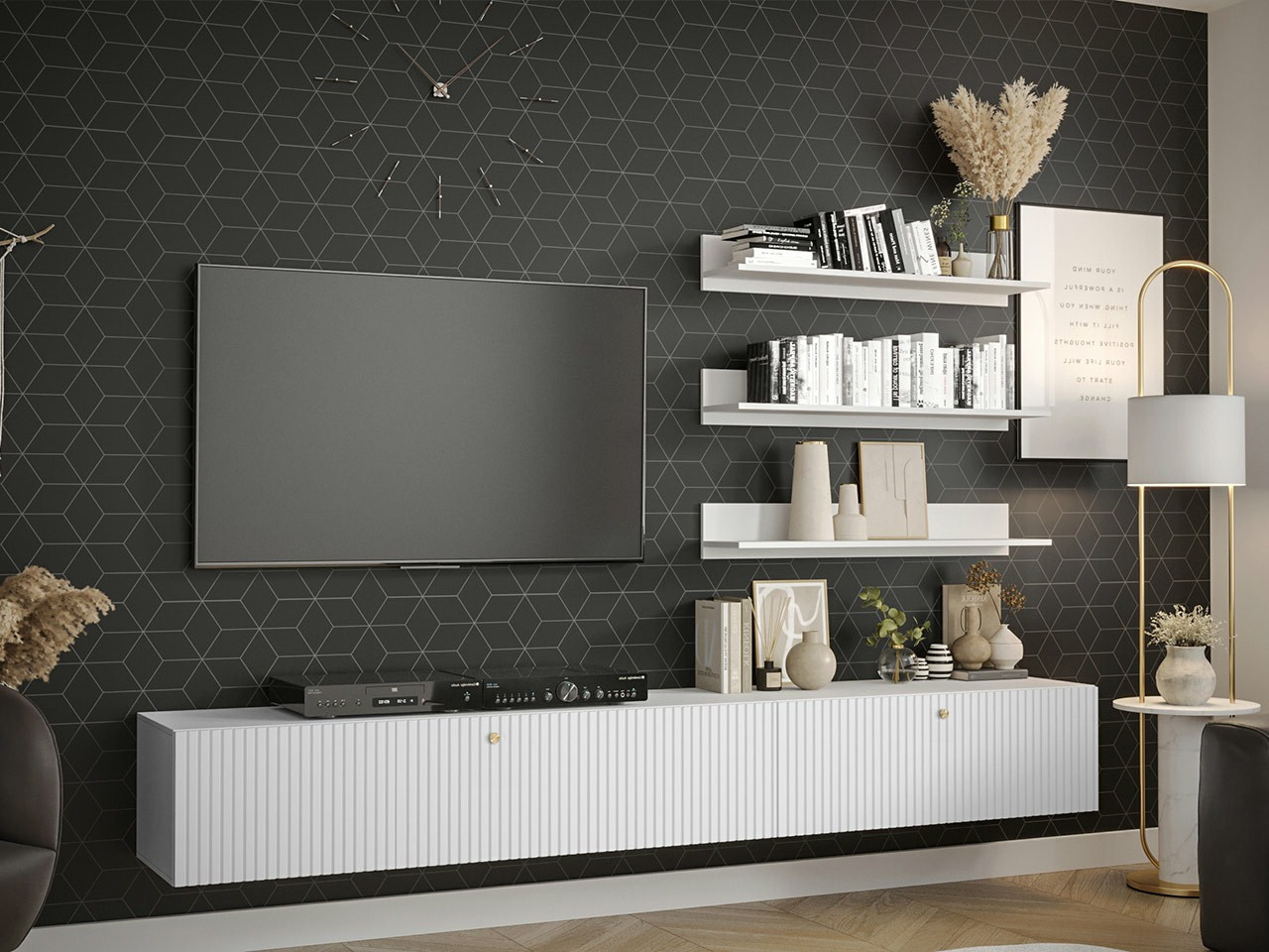 Woonkamerset Elblaru 114 (Wit)