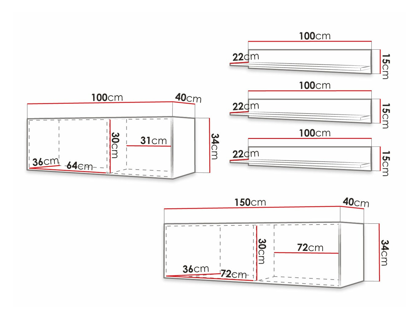 Woonkamerset Elblaru 114 (Zwart)