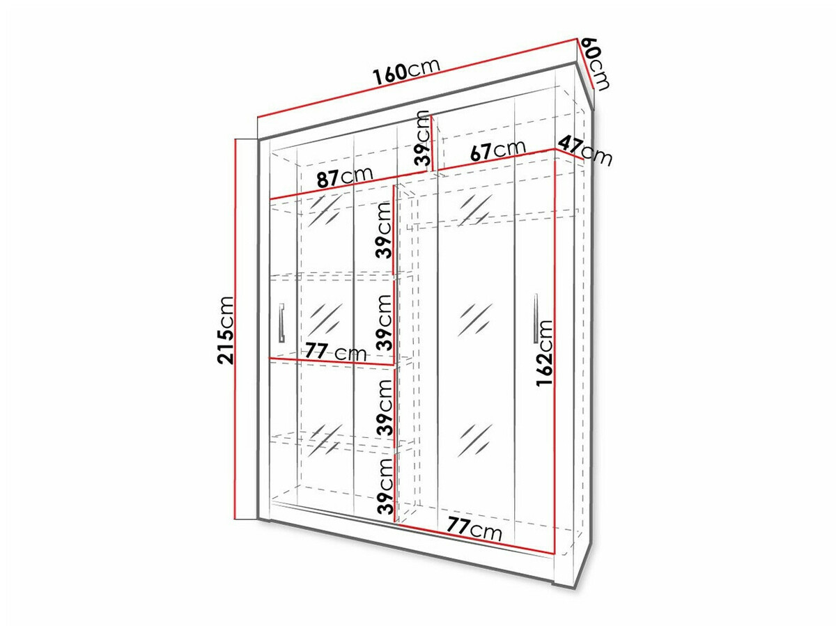 Kledingkast Omaha 132 (Sonoma eik)