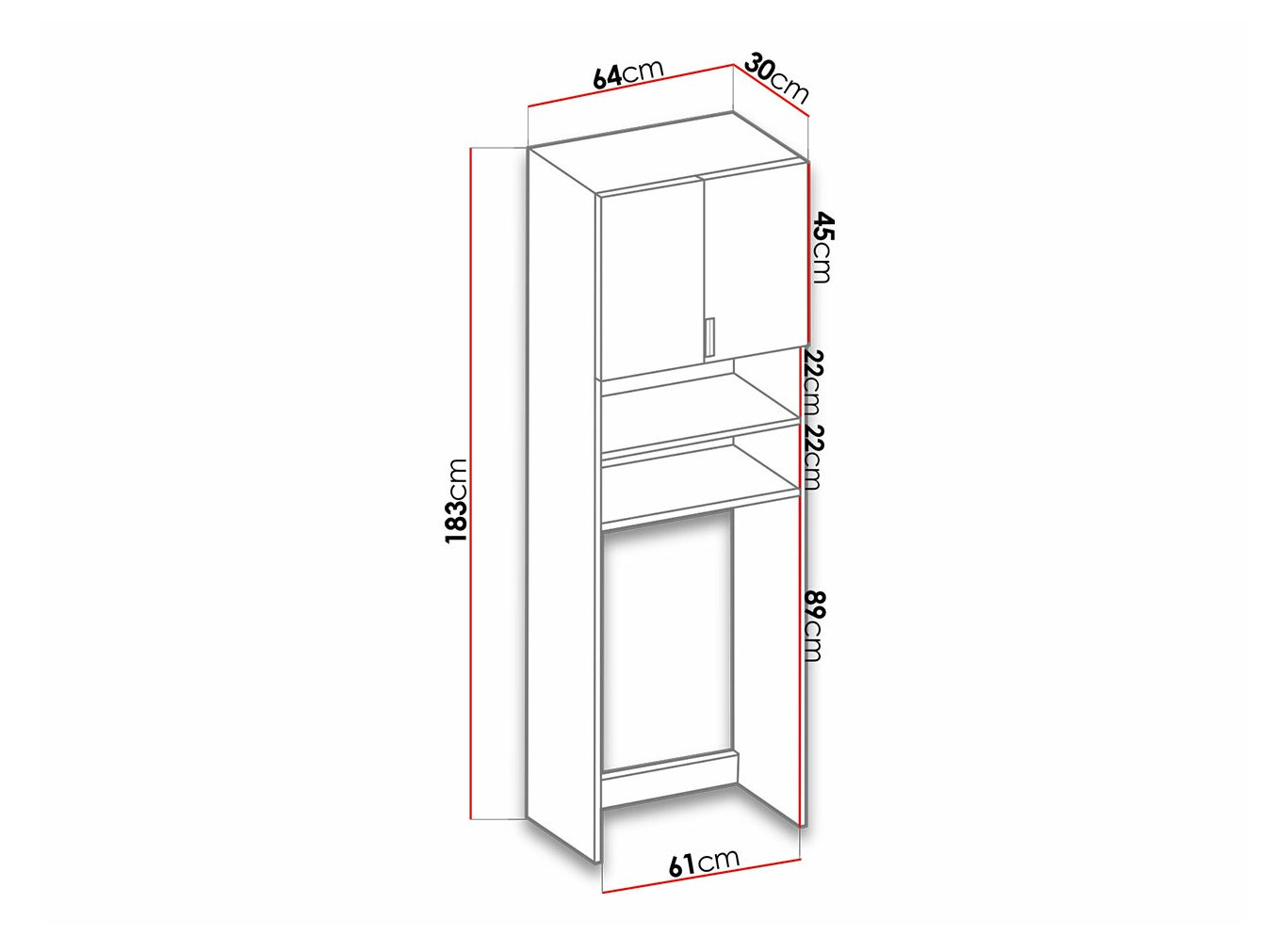 Badkamerplank Dover 114 (Wit)