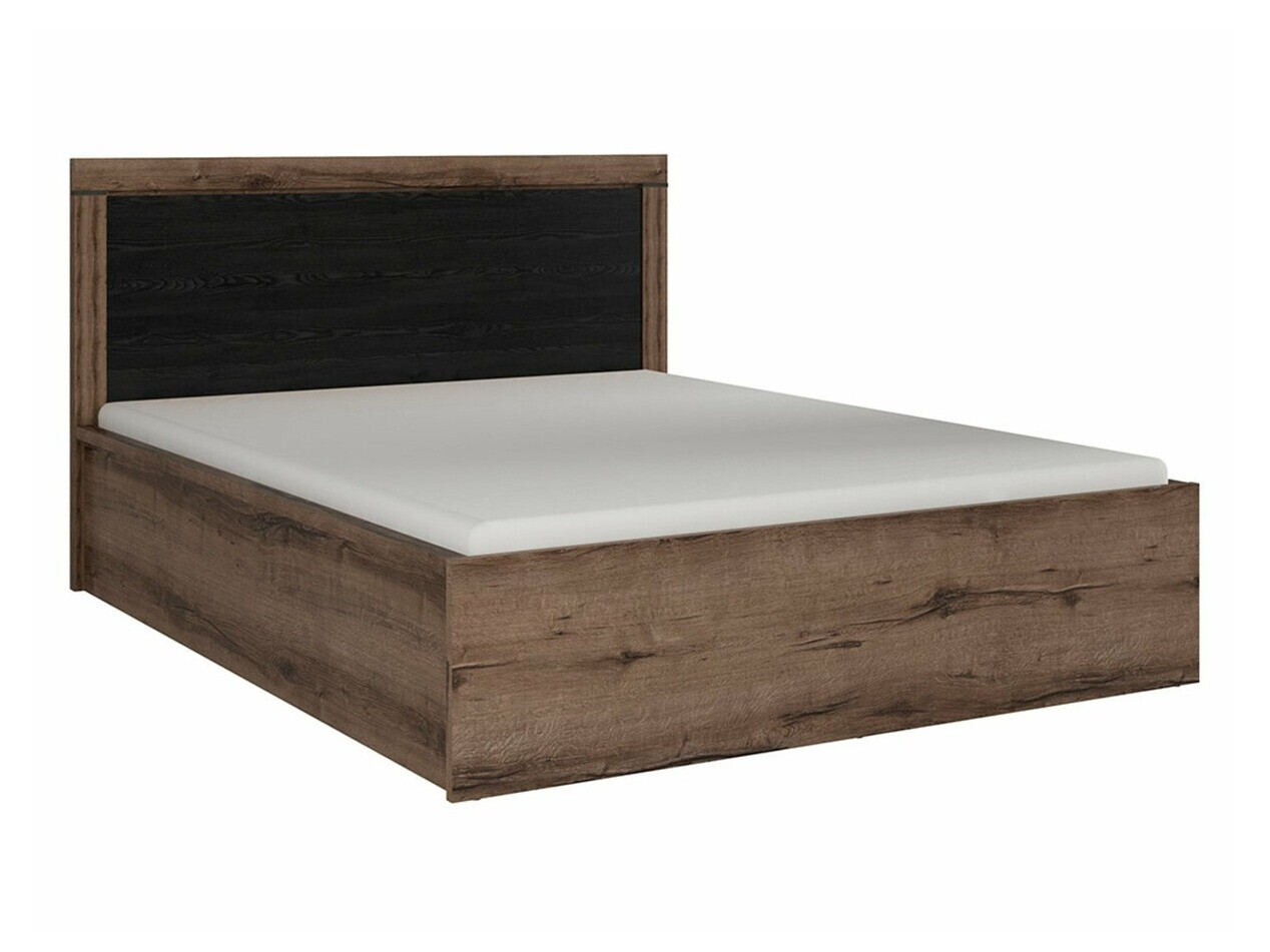 Bed Dunfelu 110 (Klooster eik + Zwart eik)