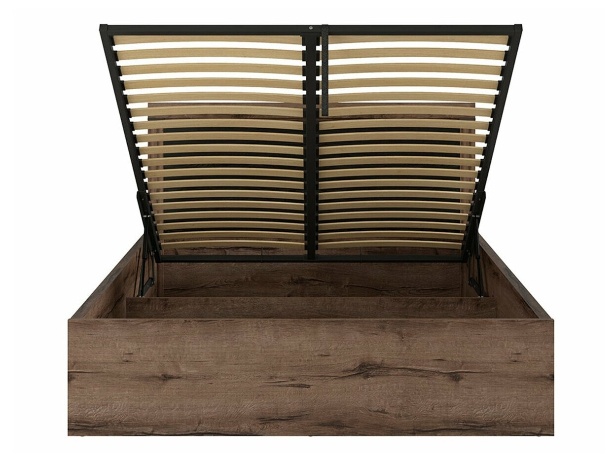 Bed Dunfelu 110 (Klooster eik + Zwart eik)