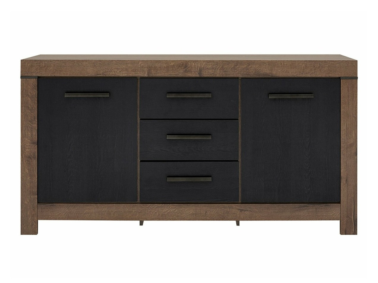 Ladekast Dunfelu 100 (Klooster eik + Zwart eik)