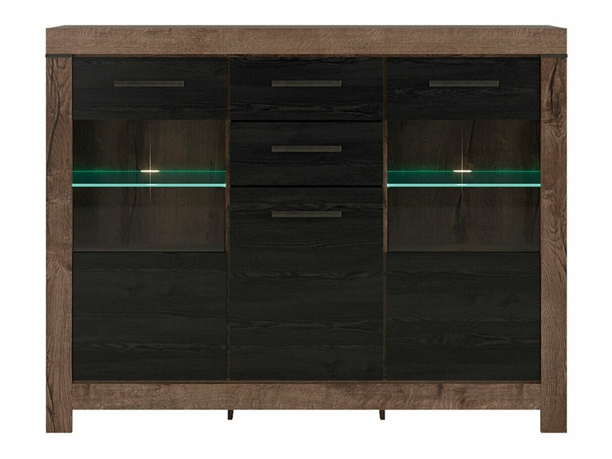 Ladekast Dunfelu 108 (Klooster eik + Zwart eik)