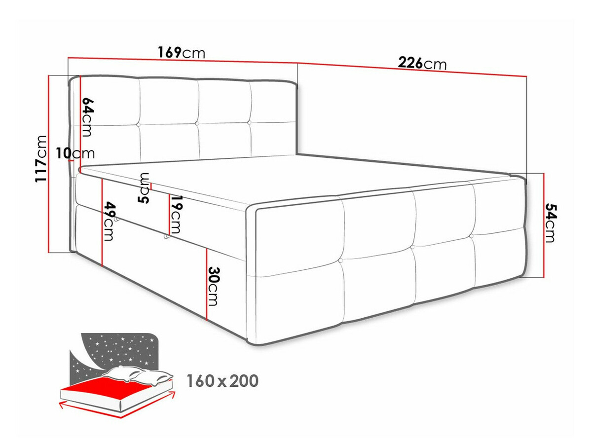 Boxspring ComfiDream 174 (Fresh 32)