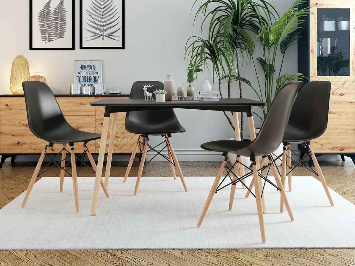 Tafel Comfivo 346 (Zwart + Licht hout)