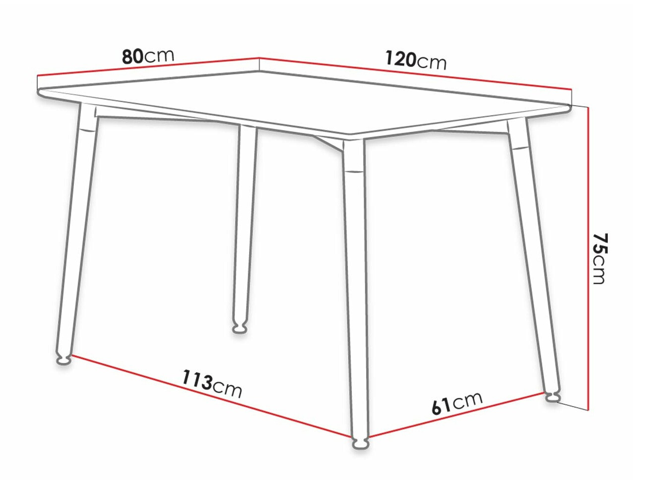 Tafel Comfivo 346 (Zwart + Licht hout)