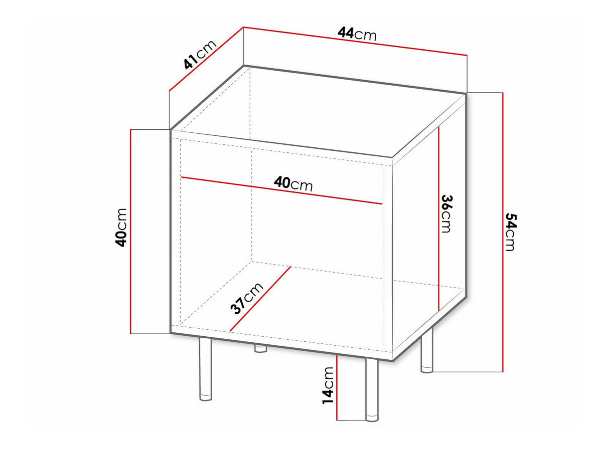 Een set nachtkastjes Charlotte 172 (Zwart + Gouden)