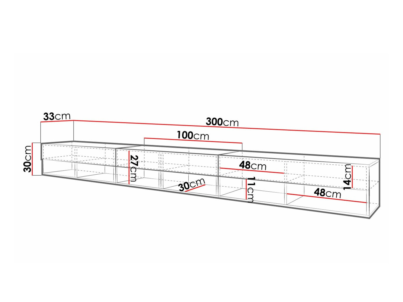 TV-meubel Sarasota 144 (Wotan eik)