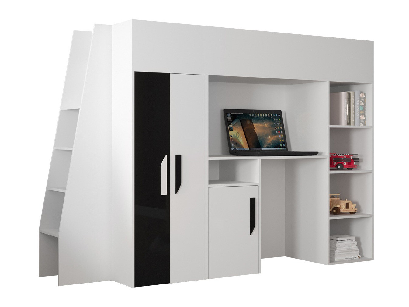 Hoogslaper Hartford 355 (Wit + Glanzend zwart + Glanzend wit)
