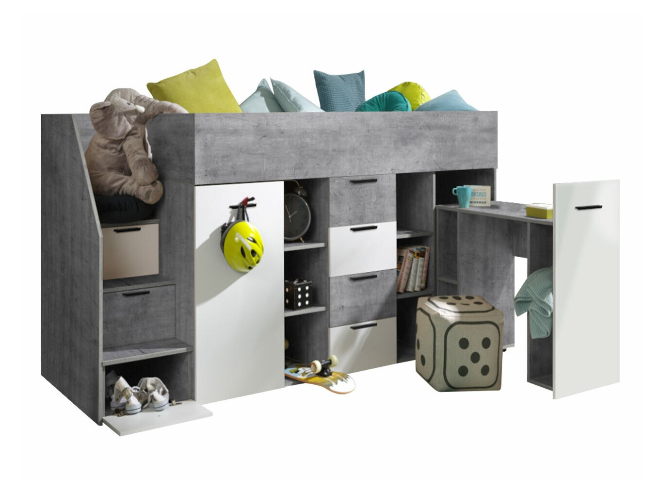 Hoogslapers Hartford 364 (Beton + Wit)