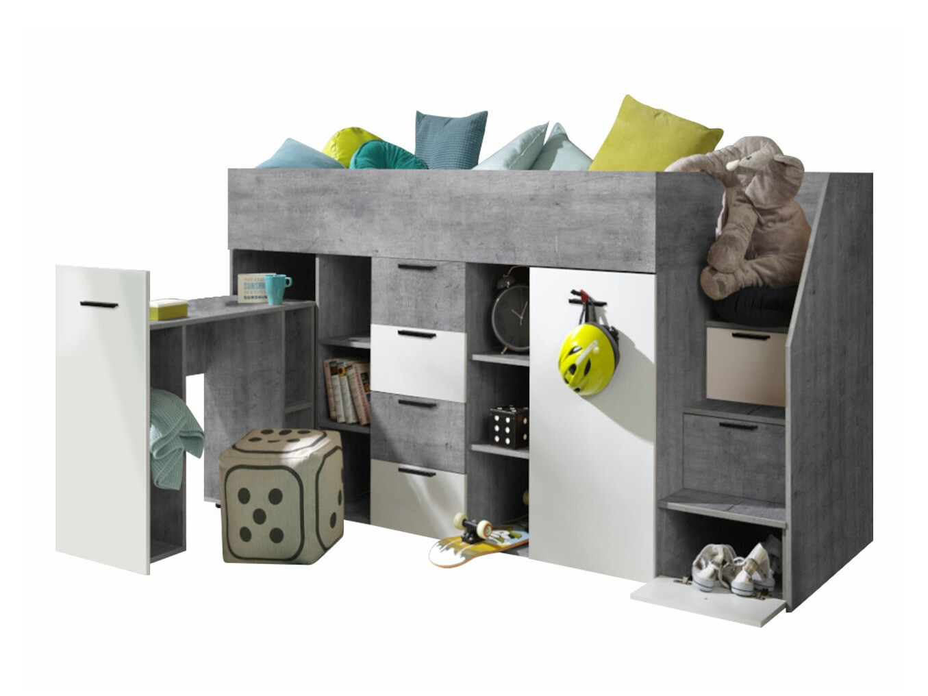 Hoogslapers Hartford 364 (Beton + Wit)