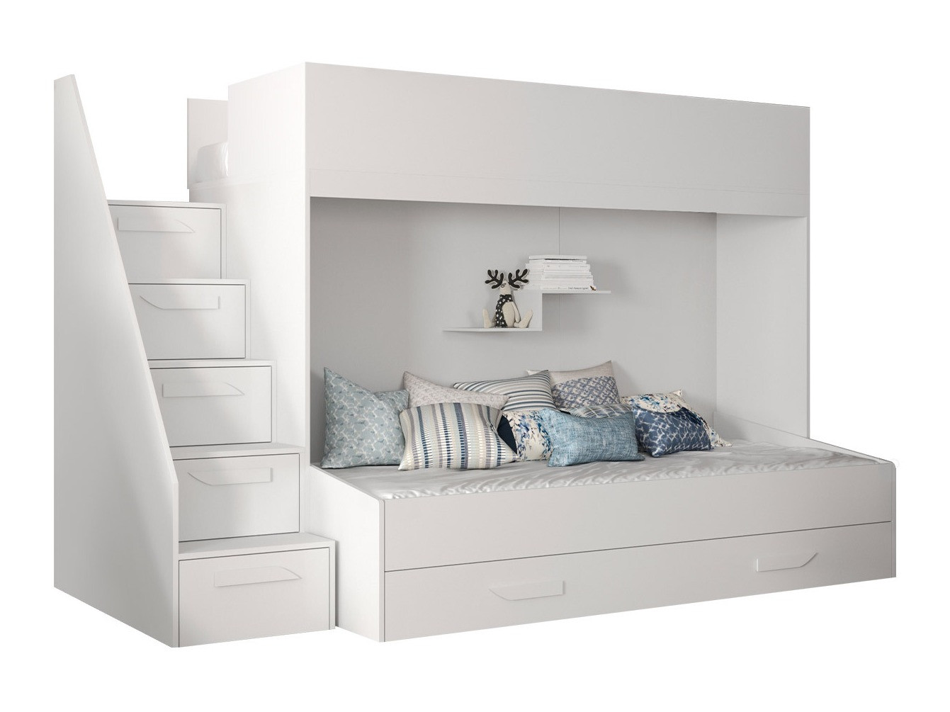 Stapelbed Hartford 356 (Wit + Glanzend wit)