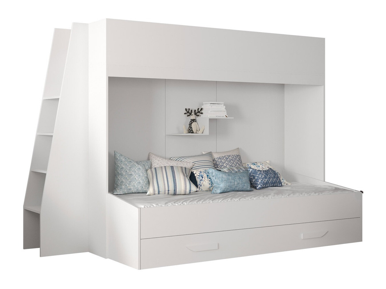 Stapelbed Hartford 357 (Wit + Glanzend wit)