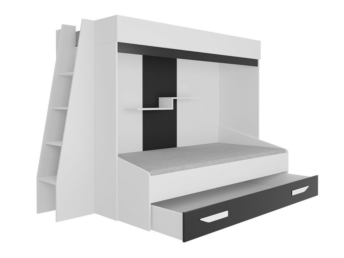 Stapelbed Hartford 357 (Wit + Glanzend wit)