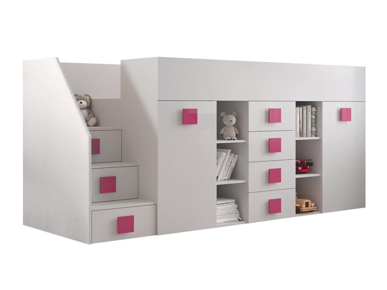 Hoogslaper Hartford 366 (Wit + Glanzend wit + Roze)