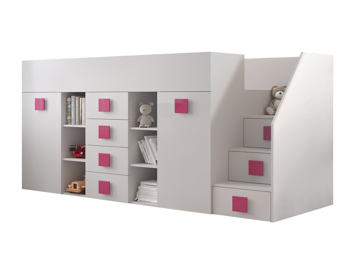 Hoogslaper Hartford 366 (Wit + Glanzend wit + Roze)
