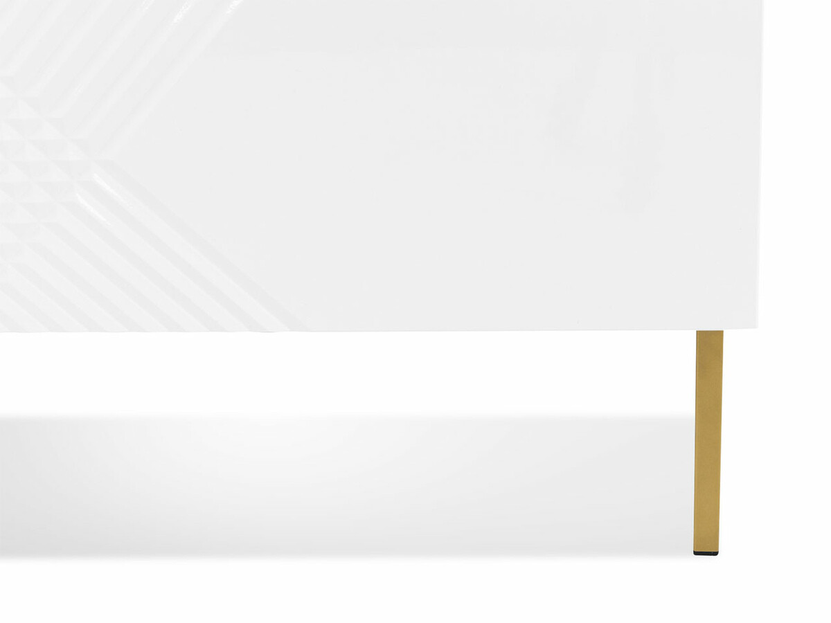 Nachtkastje Levelbu 102 (Wit + Glanzend wit)