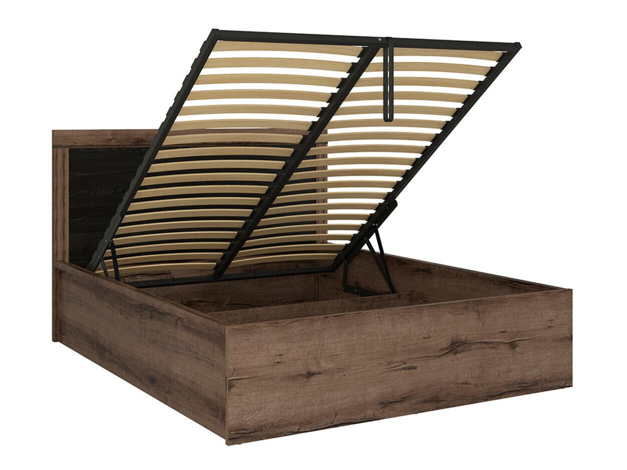 Bed Dunfelu 112 (Klooster eik + Zwart eik)