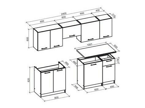 Keukenset Houston 856 (Antraciet + Craft eiken)