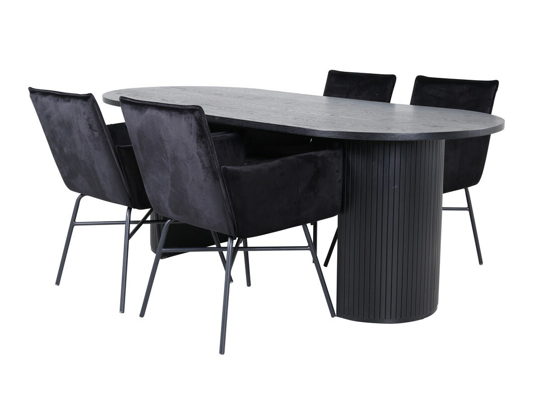 Eetkamerset Dallas 3315 (Zwart)
