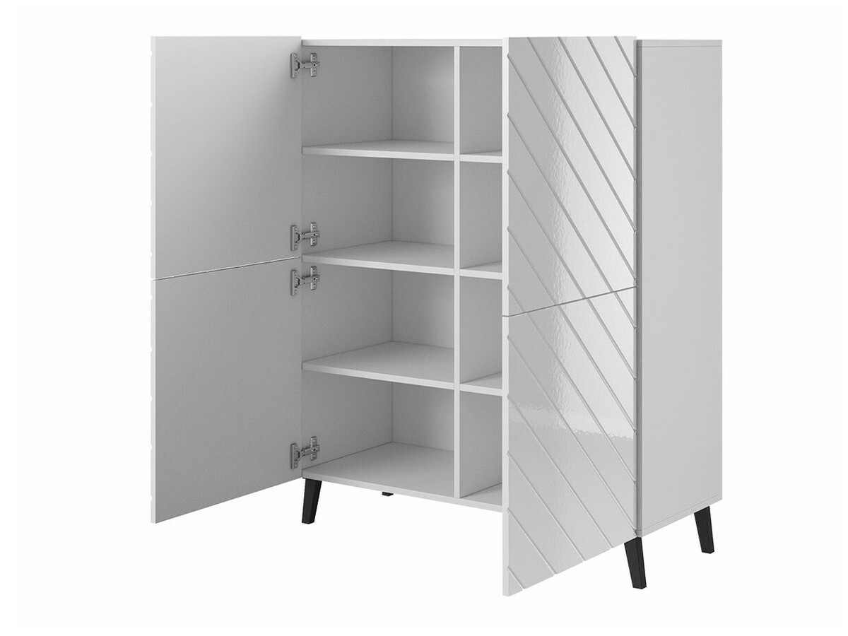 Dressoir Charlotte 179 (Grafiet + Grafiet glanzend)