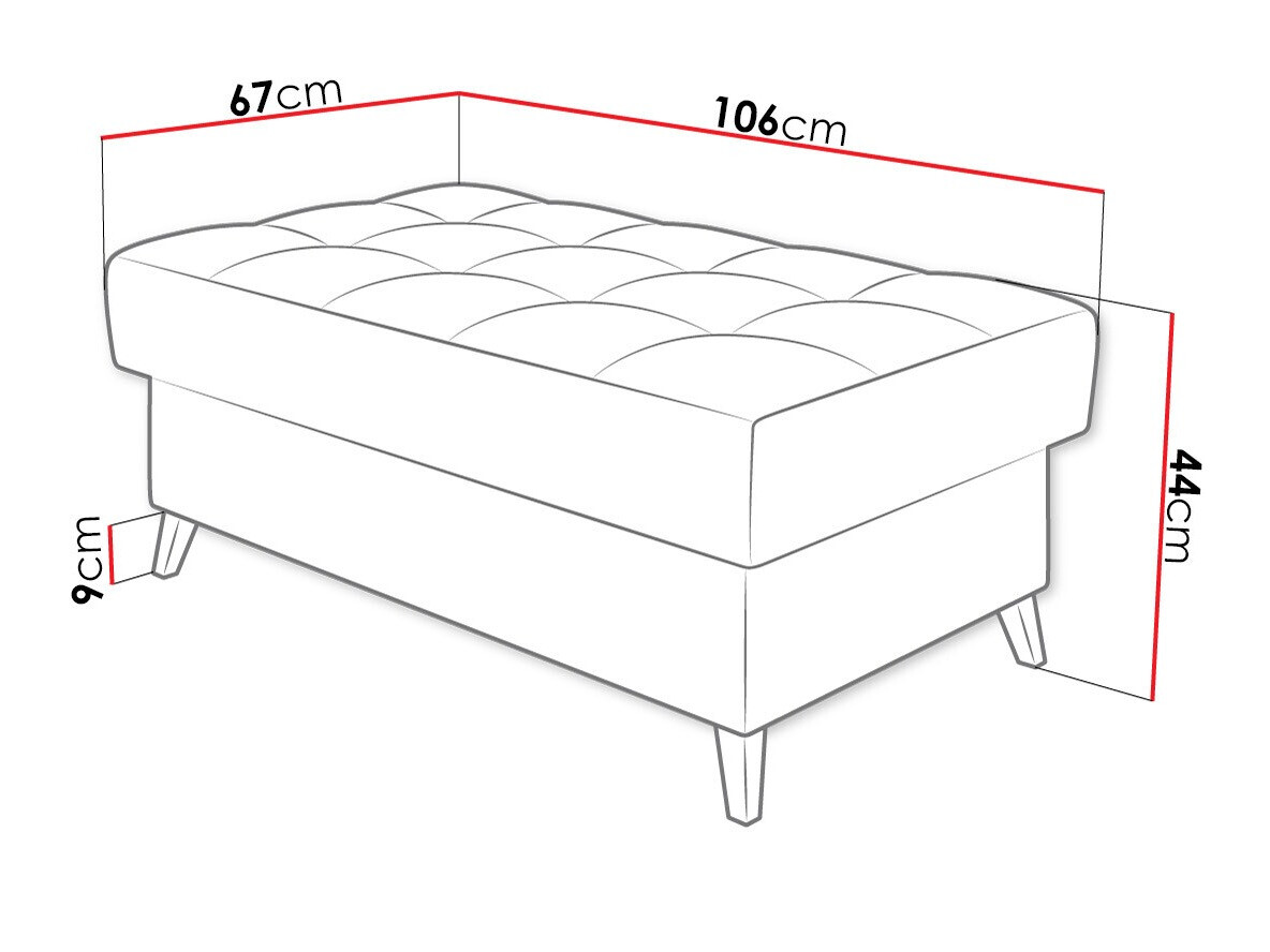 Gestoffeerde hocker Comfivo 236 (Boucle Abriamo 10)